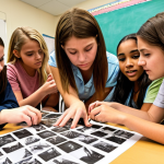 **

A diverse group of students actively engaged in a hands-on learning activity in a classroom setting. Portfolios are displayed showcasing various student projects. The atmosphere should be vibrant and collaborative, highlighting experiential learning.

**