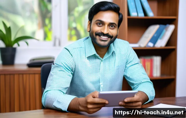 교사 급여명세서 이해하기 - **Prompt:** A thoughtful Indian male teacher, in his late 30s, wearing a smart casual shirt, sits at...